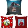 Superhero Men Colourful Des Printed Cushion