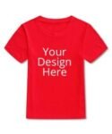 Red Photo Printed Regular Fit Kid T-Shirt