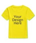 Buy Yellow Photo Printed Regular Fit Kid T-Shirt | Own Design Short Sleeve | Round Neck 100% Cotton T-Shirt
