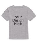Buy Grey Photo Printed Regular Fit Kid T-Shirt | Own Design Short Sleeve | Round Neck 100% Cotton Shirt