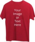 Design Your Own Custom Red T-Shirts | Round Neck Short Sleeve Men’s Cotton Shirt