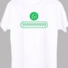 WhatsApp Number White Logo T-Shirt Design