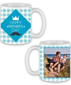 Happy Fathers Day Design Custom White Ceramic Mug