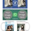 Social Media Design Custom White Ceramic Mug