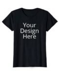 Create Your Own Black Custom Crop Top | Women’s Round Neck Short Sleeve | Printed Cotton T-Shirt