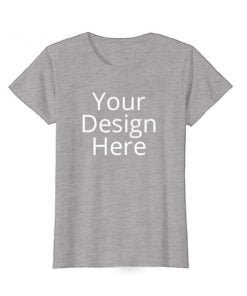 Create Your Own Grey Custom Crop Top | Women’s Round Neck Short Sleeve | Printed Cotton T-Shirt