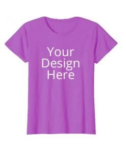 Create Your Own Purple Custom Crop Top | Women’s Round Neck Short Sleeve | Printed Cotton T-Shirt
