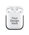 Buy White Pro Leather Custom Protective Airpods | Own Design Wireless Charging | Apple Airpods For Gift