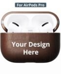 Buy Brown Leather Custom Pro Protective Airpods | Own Design Wireless Charging | Apple Airpods For Gift