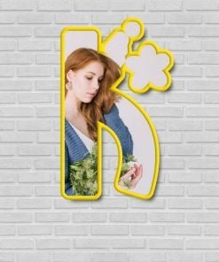 K Alphabet Letters Photo Wall Wooden Frame