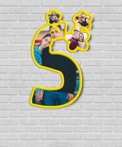 S Alphabet Letters Photo Wall Wooden Frame