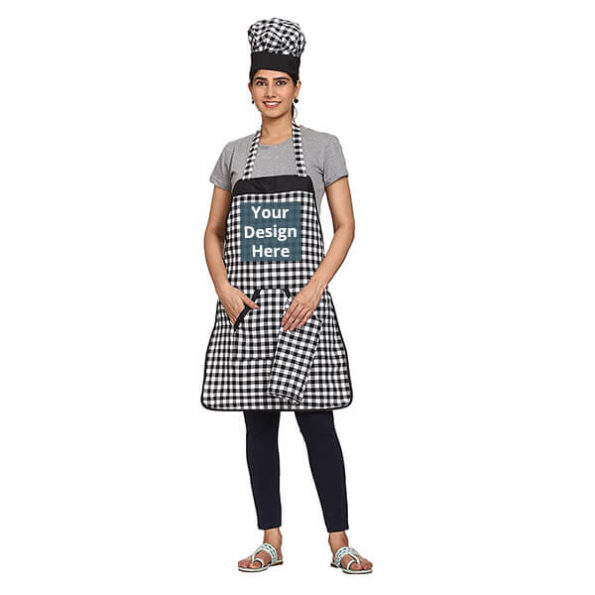 Buy B Waterproof Check Women Pocket Apron | Own Design Adjustable Neck Strap | Perfect for Cooking BBQ Baking