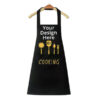 Black Waterproof Big-Pocket Chef Apron