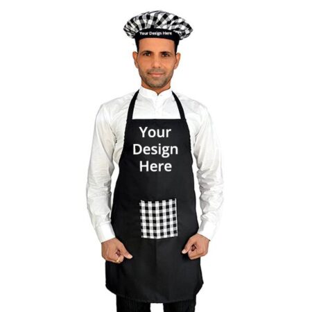 Black Waterproof Men Pocket Chef Apron