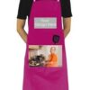 Magenta Photo Print Adj Neck Strap Pocket Apron