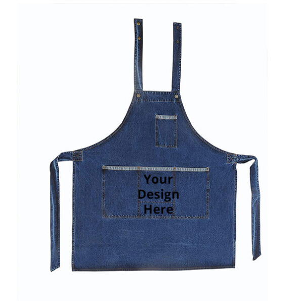 Buy Blue Denim Unisex 3 Pocket Chef Apron | Own Design Adjustable Neck Strap | Perfect for Cooking BBQ Baking