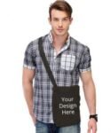 Buy Custom Black Photo Printed Bag | Own/Business Design Stylish | Sling Side Bag W Logo