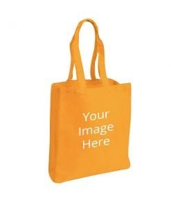 Buy Custom Orange Photo Printed Tote Bag | Own/Business Design Stylish | Carry Hand Bag W Logo