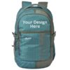 Aqua Blue A Grey Customized Laptop Backpack