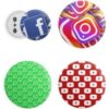 Social Media Design Printed Button Badge