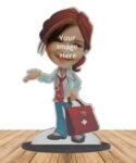 Buy Custom Girl Doctor Wooden Cutout Caricture | Own Photo Printed Multicolor | Gift For Loves Ones