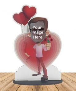 Buy Valentines Custom Wooden Cutout Caricture | Own Photo Printed Multicolor | Gift For Loves Ones