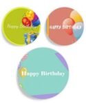 Buy Birthday Desi Photo Printed Circle Stickers | Customized Own 3D Kraft Labels | Gift For Loves Onesd