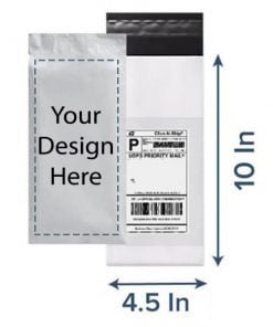 Buy 4.5 By 10 Inc C Adhesive Strip Courier Bag | Own Design Printed Tamper Proof | Delivery Bags For Courier