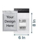 Buy 6 By 8  Inc C Adhesive Strip Courier Bag | Own Design Printed Tamper Proof | Delivery Bags For Courier