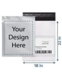 Buy 18 By 22 Inc C Adhesive Strip Courier Bag | Own Design Printed Tamper Proof | Delivery Bags For Courier
