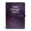 Purple Leather Printed Text Planner Dairy