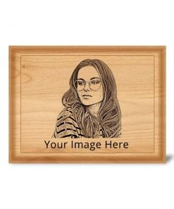 Self Photo Landscape Engraved Wood Frame