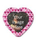 Buy Heart Pattern Fridge Photo Magnet | Personalized Own Design Printed | Stickers For Refrigerator Door