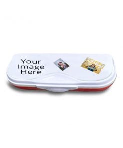 Buy Red Curve 2 Sidede Printed Geometry Box | Custom Own Design Photo | Pencil Kit For Loving Kids