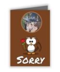 Message Sorry D Photo Printed Greeting Card