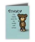 Buy Teddy Sorry D Photo Printed Greeting Card | Personalized Handmade 3D/ Plain | Card For All Occasions