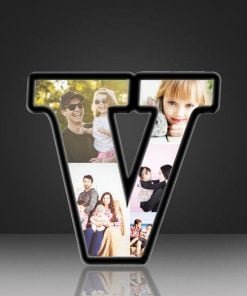 Buy V Alphabet Backlit 7 Color LED Photo Lamp | Customized Own Design Table Frame | Best for Product, Advertising, Notice Board Display