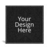 Black Square Design Photo Leather Coasters