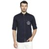 Dark Blue Branded Pocket Shirts