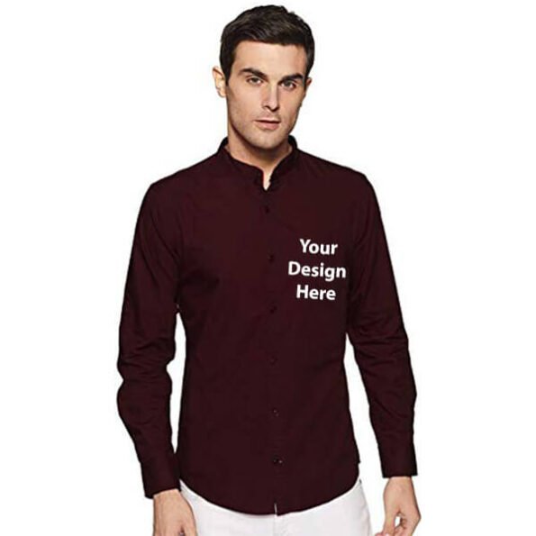 Buy Marron Customized Formal Shirt | Men’s Slim Fit Full Sleeve | Causal Cotton Shirt