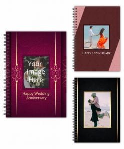 Buy Anniversary Design C A5 Spiral Notebook | Own Design Photo Printed | Diary For Corporate Gift