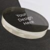 Circle Design Engraved Crystal Paperweight