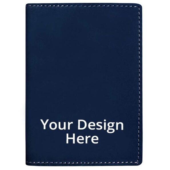 Buy Basic Blue Unisex Leather Passport Cover | Own Crafted Design Waterproof | Travel Cover For Gift