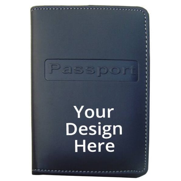 Buy Custom Crafted Unisex Leather Passport Holder | Own Engraved Design Waterproof | Travel Cover For Gift