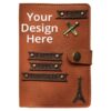 Engraved D Unisex Leather Passport Holder