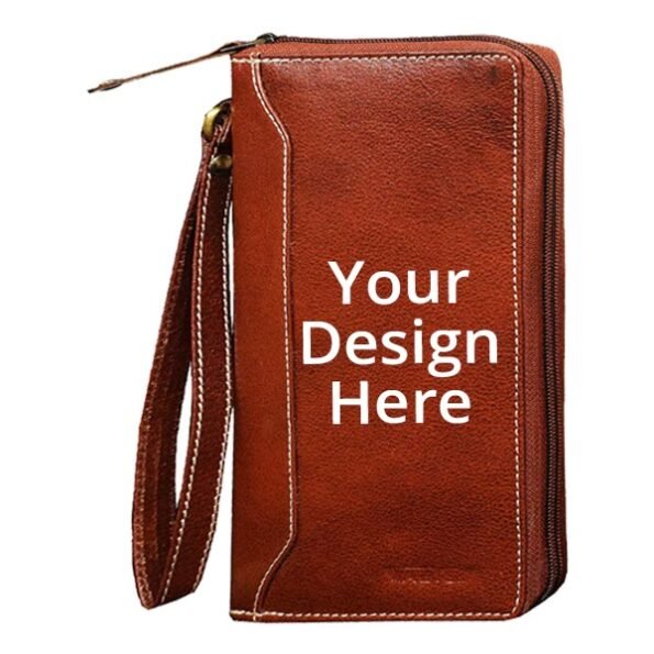 Buy Brown Pure Unisex Leather Passport Holder | Own Crafted Design Waterproof | Travel Cover For Gift