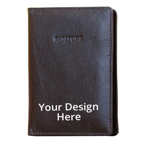 Buy Black Text D Unisex Leather Passport Holder | Own Crafted Design Waterproof | Travel Cover For Gift