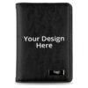 Boxed Black Unisex Leather Passport Holder