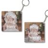 Boxed Shape 2 Side Photo Printed Keychain