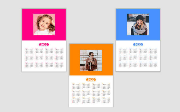 Buy Basic Design Photo Poster Wall Calendar | Customized Own College Printed | Gift For Loves Ones